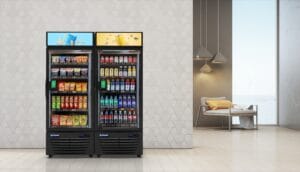 Smart cooler vending machine in Boston apartment lobby – Nova MicroMarket